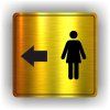 Cedule ženy v levo – plast (piktogram)