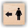 Cedule ženy v levo – plast (piktogram)
