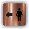 Cedule ženy v levo – plast (piktogram)
