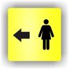 Cedule ženy v levo – plast (piktogram)