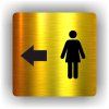 Cedule ženy v levo – plast (piktogram)