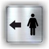 Cedule ženy v levo – plast (piktogram)
