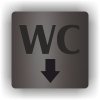 Piktogram - WC ŠIPKA DOLŮ