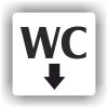 Piktogram - WC ŠIPKA DOLŮ