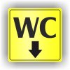 Piktogram - WC ŠIPKA DOLŮ