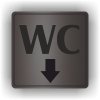 Piktogram - WC ŠIPKA DOLŮ