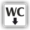 Piktogram - WC ŠIPKA DOLŮ
