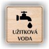 Cedule užitková voda – plast (piktogram)