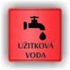 Cedule užitková voda – plast (piktogram)