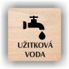 Cedule užitková voda – plast (piktogram)