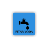 Cedule pitná voda | Piktogram (čtverec)