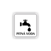 Cedule pitná voda | Piktogram (čtverec)
