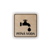 Cedule pitná voda | Piktogram (čtverec)