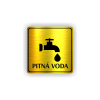 Cedule pitná voda | Piktogram (čtverec)