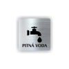 Cedule pitná voda kohoutek nápis | Piktogram (čtverec)