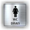 Cedule wc dívky | Piktogram (čtverec)