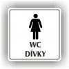 Cedule wc dívky | Piktogram (čtverec)