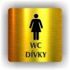 Cedule wc dívky | Piktogram (čtverec)