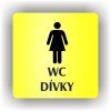 Cedule wc dívky | Piktogram (čtverec)