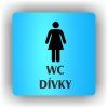 Cedule wc dívky | Piktogram (čtverec)