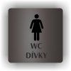 Cedule wc dívky | Piktogram (čtverec)