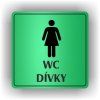Cedule wc dívky | Piktogram (čtverec)