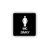 Cedule wc dívky | Piktogram (čtverec)