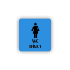 Cedule wc dívky | Piktogram (čtverec)