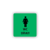 Cedule wc dívky | Piktogram (čtverec)