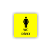 Cedule wc dívky | Piktogram (čtverec)