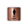 Cedule wc dívky | Piktogram (čtverec)