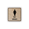 Cedule wc dívky | Piktogram (čtverec)