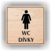 Cedule wc dívky | Piktogram (čtverec)