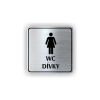 Cedule wc dívky piktogram dívka | Piktogram (čtverec)