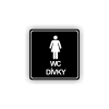 Cedule wc dívky | Piktogram (čtverec)