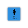 Cedule wc dívky | Piktogram (čtverec)