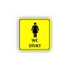 Cedule wc dívky | Piktogram (čtverec)