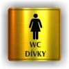 Cedule wc dívky | Piktogram (čtverec)