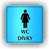 Cedule wc dívky | Piktogram (čtverec)