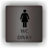 Cedule wc dívky | Piktogram (čtverec)