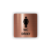 Cedule wc dívky piktogram dívka | Piktogram (čtverec)