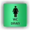 Cedule wc dívky | Piktogram (čtverec)