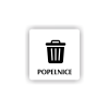 Cedule popelnice | Piktogram (čtverec)