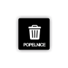 Cedule popelnice | Piktogram (čtverec)