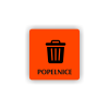 Cedule popelnice | Piktogram (čtverec)