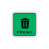 Cedule popelnice | Piktogram (čtverec)
