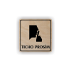 Cedule ticho prosím gesto pst | Piktogram (čtverec)
