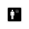 Cedule šatna muži | Piktogram (čtverec)