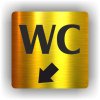 Piktogram - WC ŠIPKA V LEVO DOLŮ