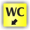 Piktogram - WC ŠIPKA V LEVO DOLŮ
